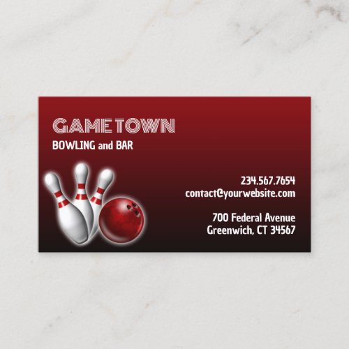 Bowling Business Card