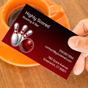 Bowling Business Card Template