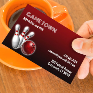 Bowling Business Card Template