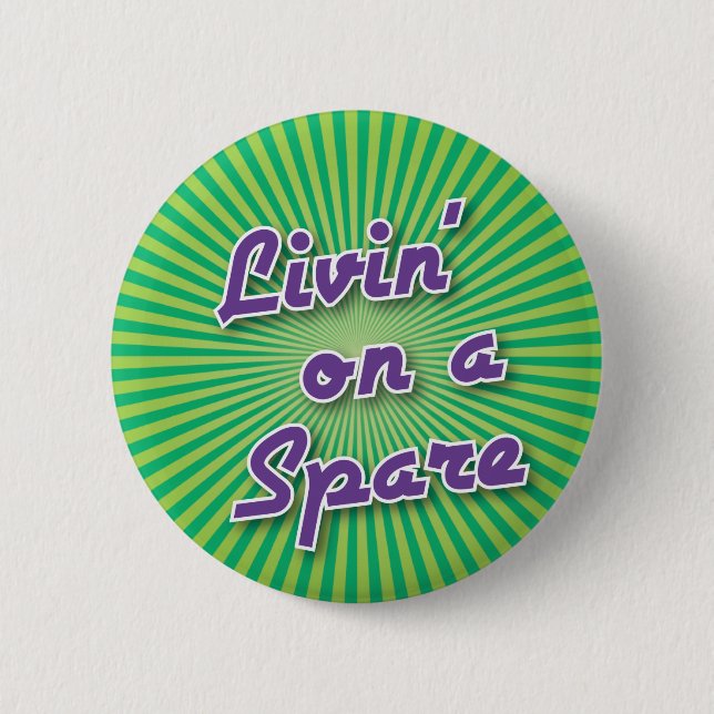 Bowling Button: Livin' on a Spare Button (Front)