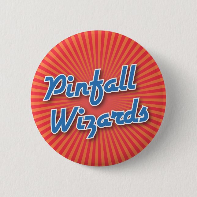 Bowling Button: Pinfall Wizards Button (Front)
