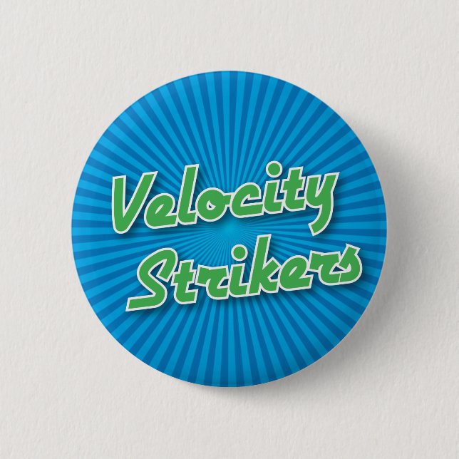 Bowling Button: Velocity Strikers Button (Front)