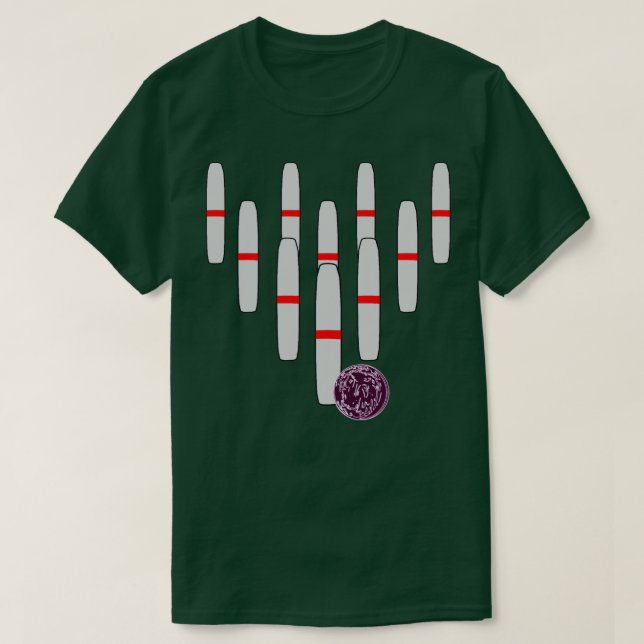 Bowling Candlepins  T-Shirt (Design Front)