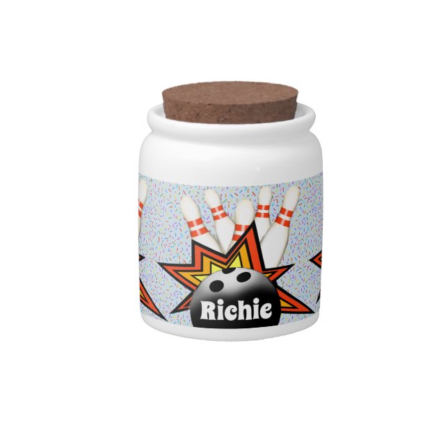 Bowling Candy Jar (Front)