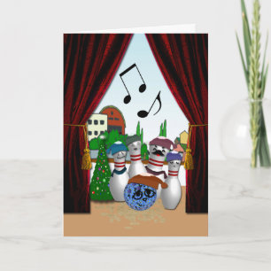 Bowling Carol Holiday Card