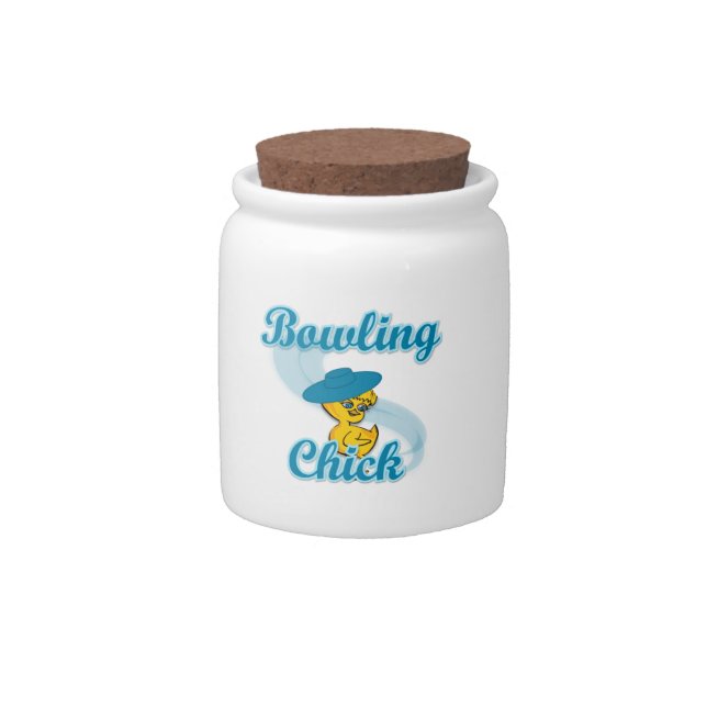 Bowling Chick #3 Candy Jar (Front)