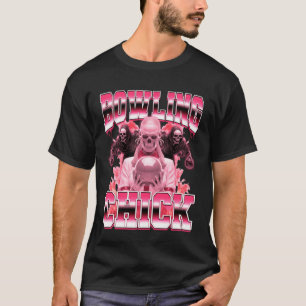 Bowling Chick Bowler 90s Bootleg Style T-Shirt