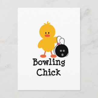 Bowling Chick Postcard