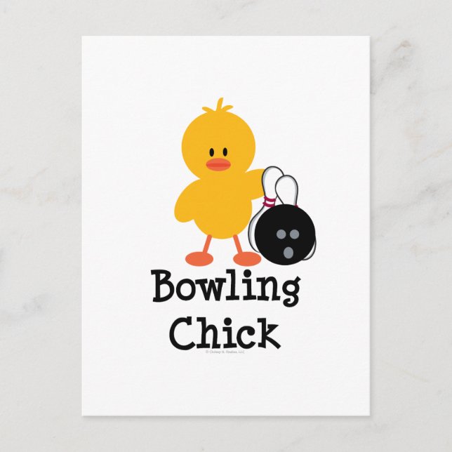 Bowling Chick Postcard (Front)