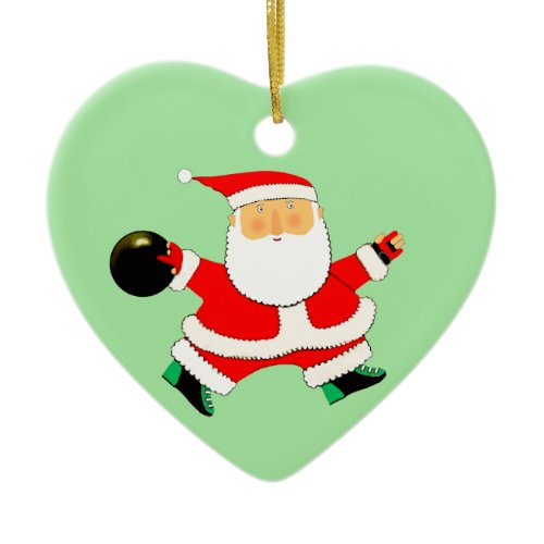 Bowling Christmas Collectible Ceramic Ornament