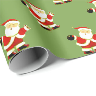 Bowling Christmas Gift Wrapping Paper