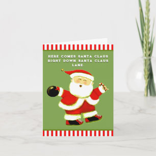 Bowling Christmas Holiday Card
