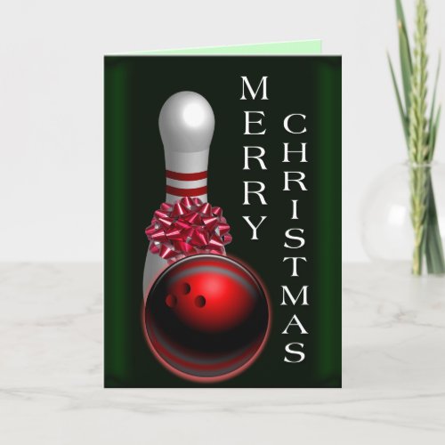 Bowling Christmas Holiday Card