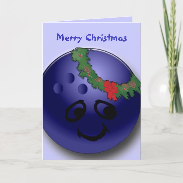 Bowling Christmas Holiday Card (Front)