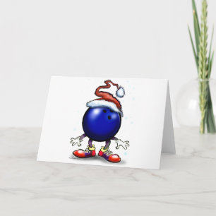 Bowling Christmas Holiday Card