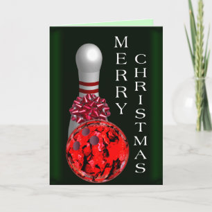 Bowling Christmas Holiday Card