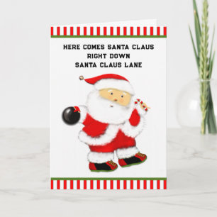 Bowling Christmas Holiday Card