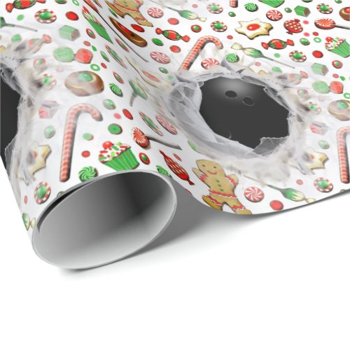 Bowling Christmas Holiday Gift Wrapping Paper