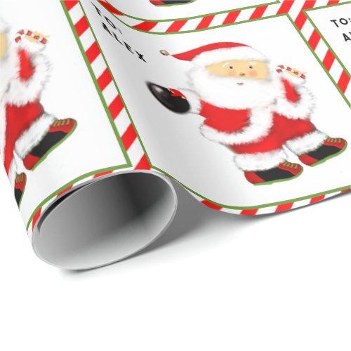 Bowling Christmas Holiday Gift Wrapping Paper