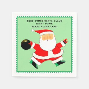 Bowling Christmas Holiday Party Napkins
