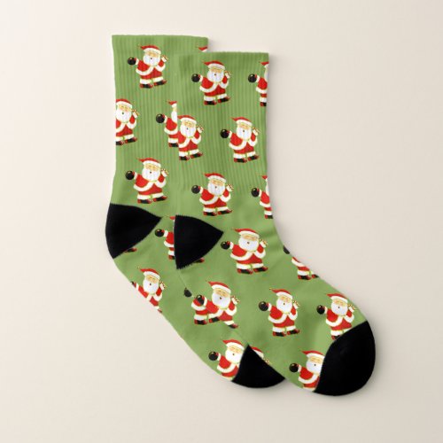 Bowling Christmas Holiday Socks