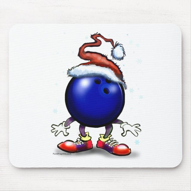 Bowling Christmas Mouse Pad (Front)