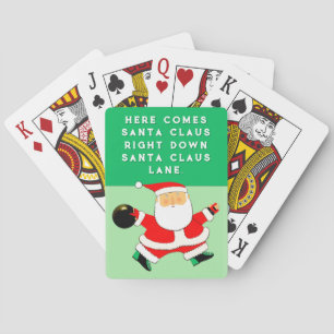 Bowling Christmas Poker Cards
