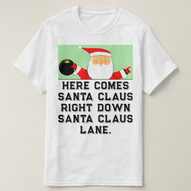 Bowling Christmas T-Shirt (Design Front)