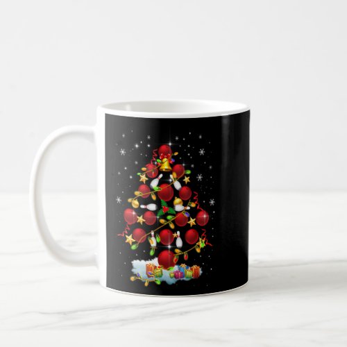 Bowling Christmas Tree Lights Xmas Funny For Men W Coffee Mug