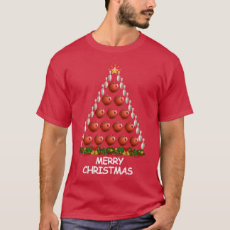 Bowling Christmasree Merry Christmas boy T-Shirt