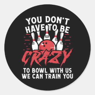 Bowling Classic Round Sticker
