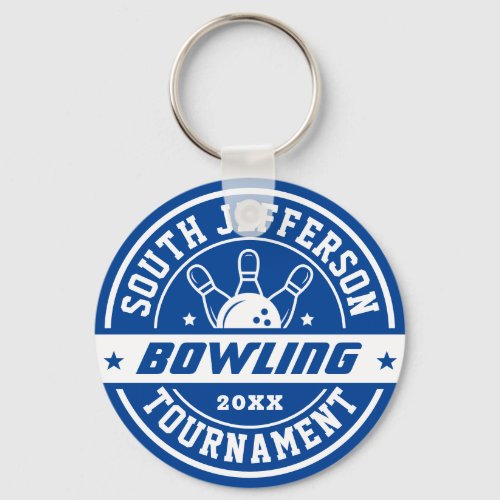 Bowling Club Tournament Personalized Sports Keychain