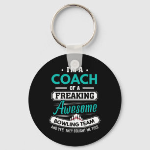 Bowling Coach Bowling Team Coach Gift Keychain