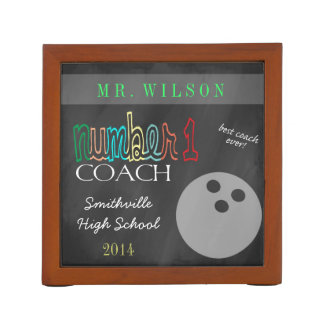 Bowling Coach Personalized Desk Organizer