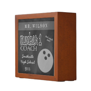 Bowling Coach Personalized Desk Organizer