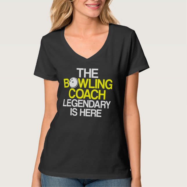 Bowling Coach Player Team Instructor 5 T-Shirt (Front)