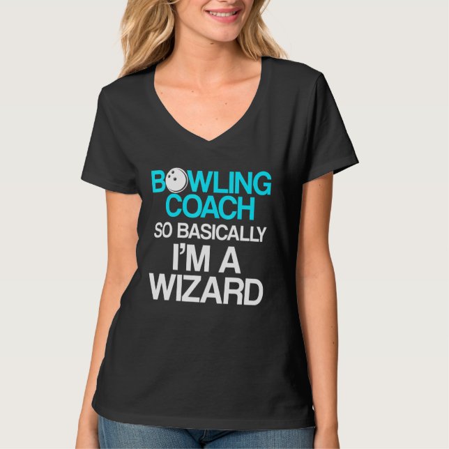 Bowling Coach Player Team Instructor  8 T-Shirt (Front)