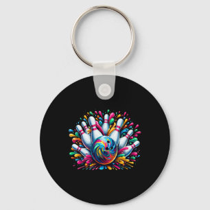 Bowling Cute Colorsplash Ll Keychain
