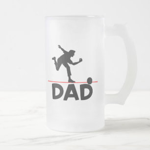 Bowling Dad Frosted Glass Beer Mug
