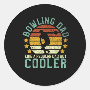 Bowling Dad Funny Father's Day Gift For Bowler Classic Round Sticker