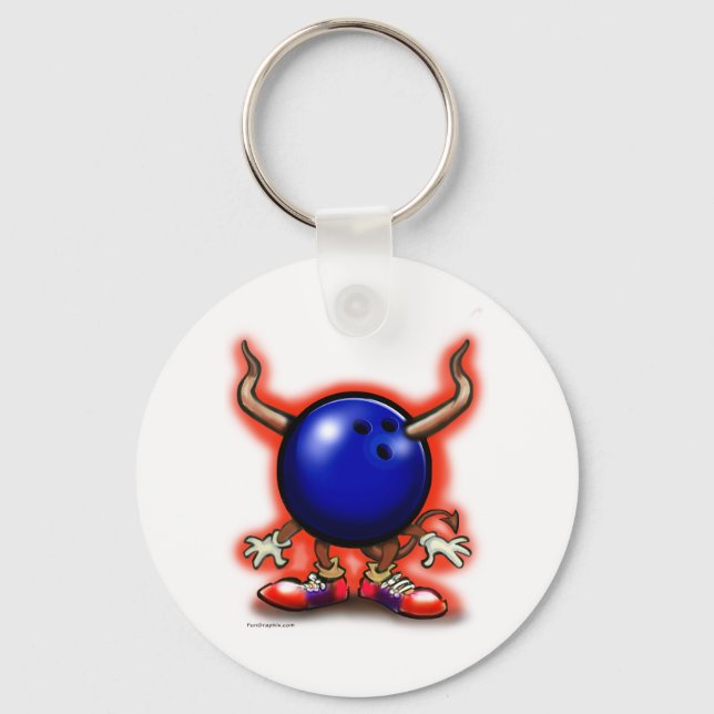 Bowling Demon Keychain (Front)