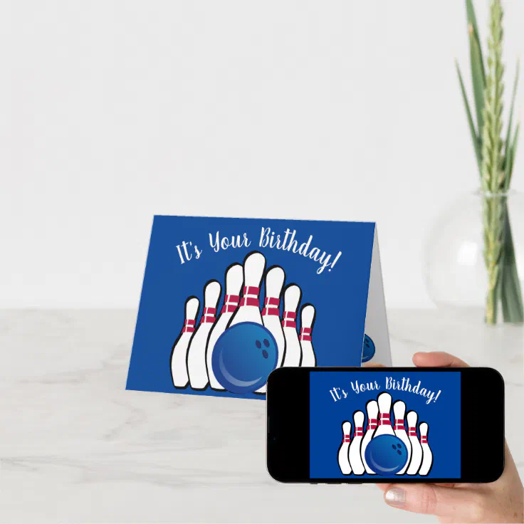 Bowling Design Birthday Card | Zazzle