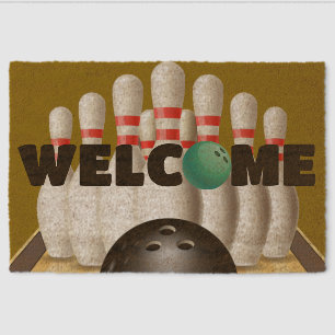 Bowling Design Coir DoorMat Fiber Doormat