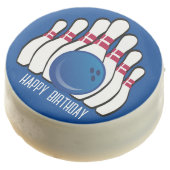 Bowling Design Dipped Oreo Cookie (Angled)