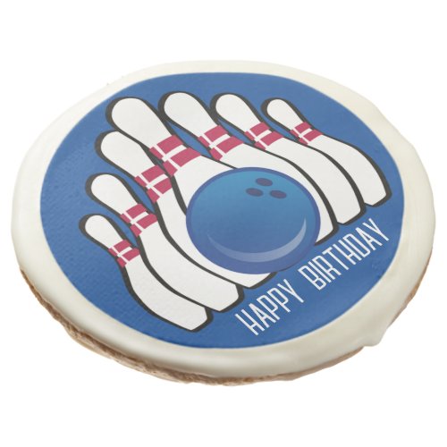 Bowling Design Dipped Sugar Cookie