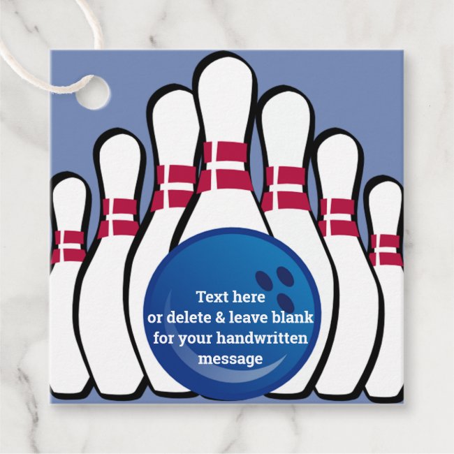 Bowling Design Favor Card