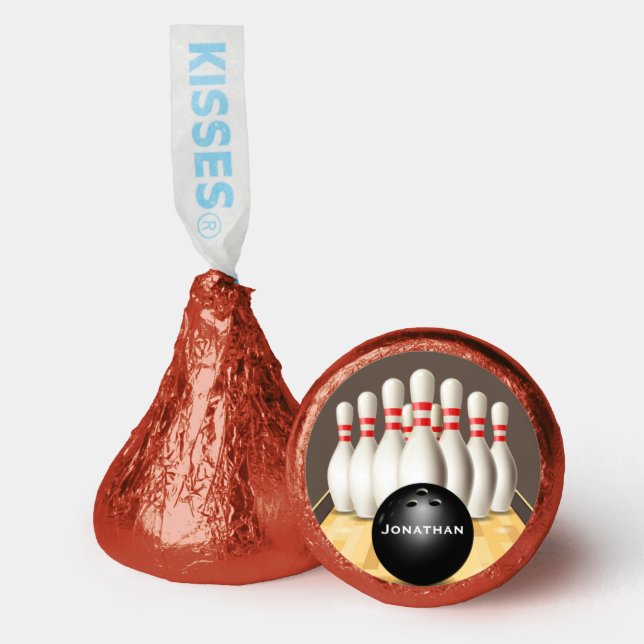 Bowling Design Hershey's Candy Favors (Front)