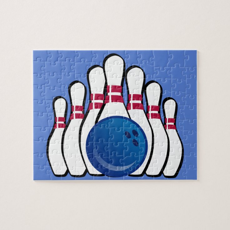 Bowling Design Jigsaw Puzzle Zazzle