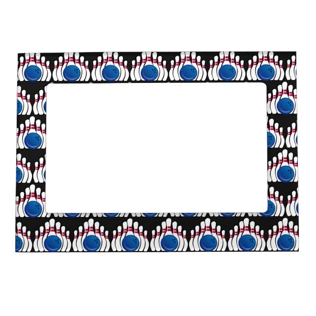 Bowling Design Magnetic Photo Frame (Front)