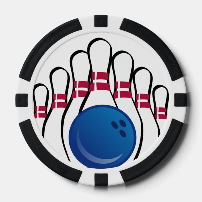 Bowling Design Poker Chips (Front)